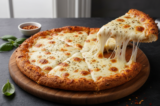 Pizza de Queso keto imagen real