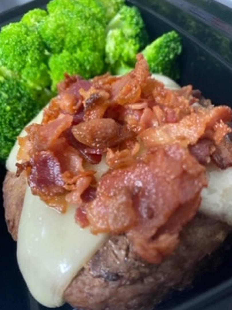 #8 Burger al plato con brocoli