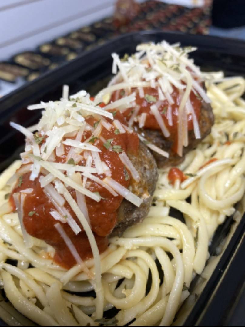 #2 Marinara meatballs pasta