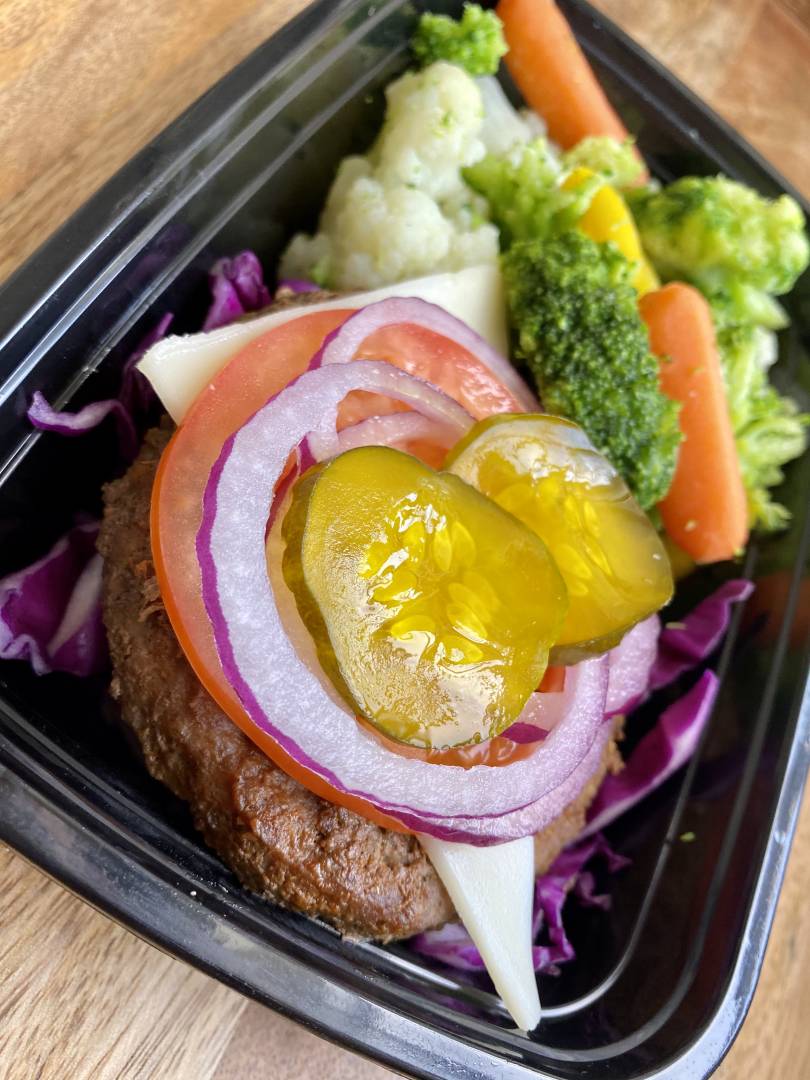 #07 Keto Burger con vegetales