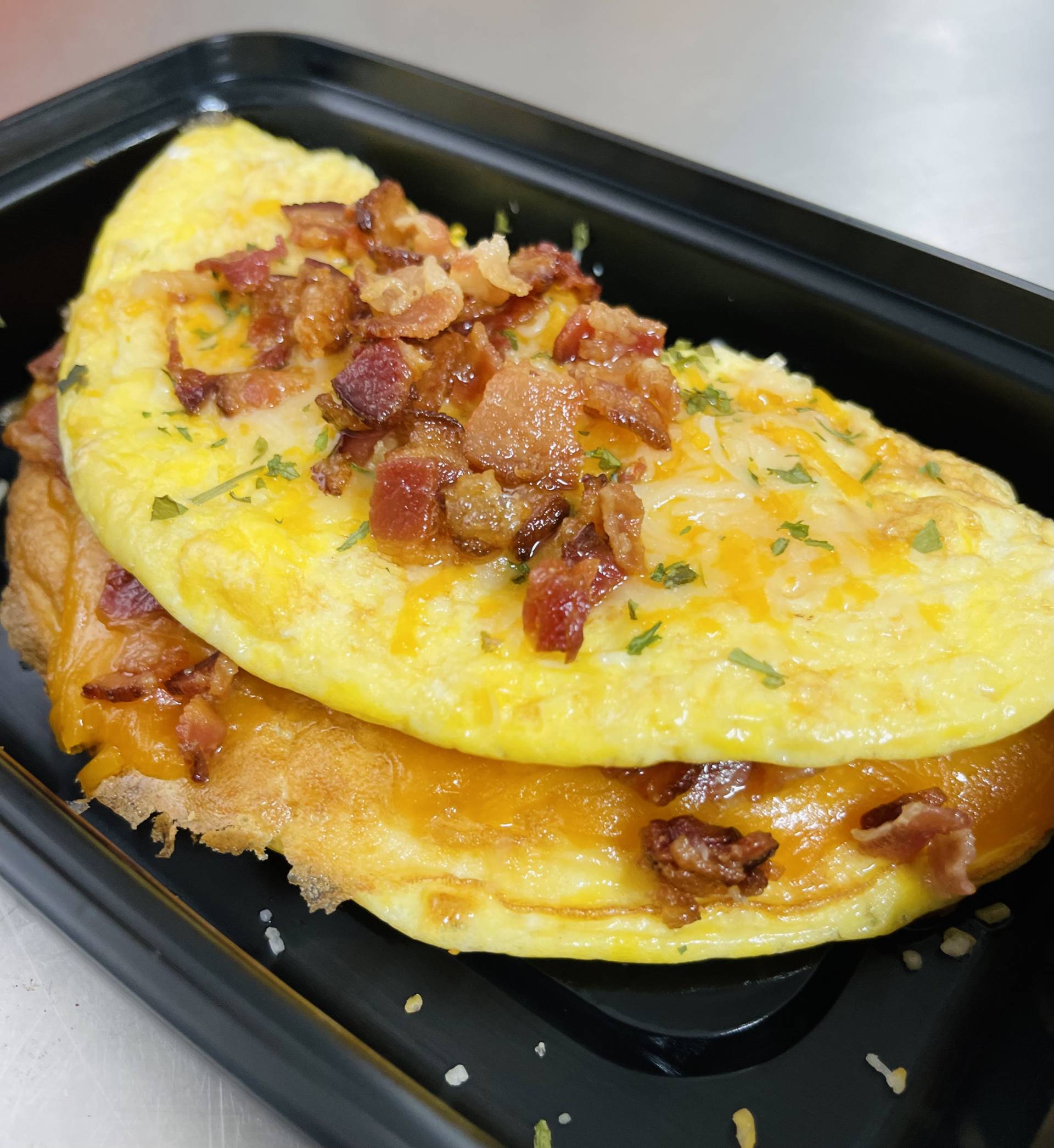 Cheesy Bacon Omelette