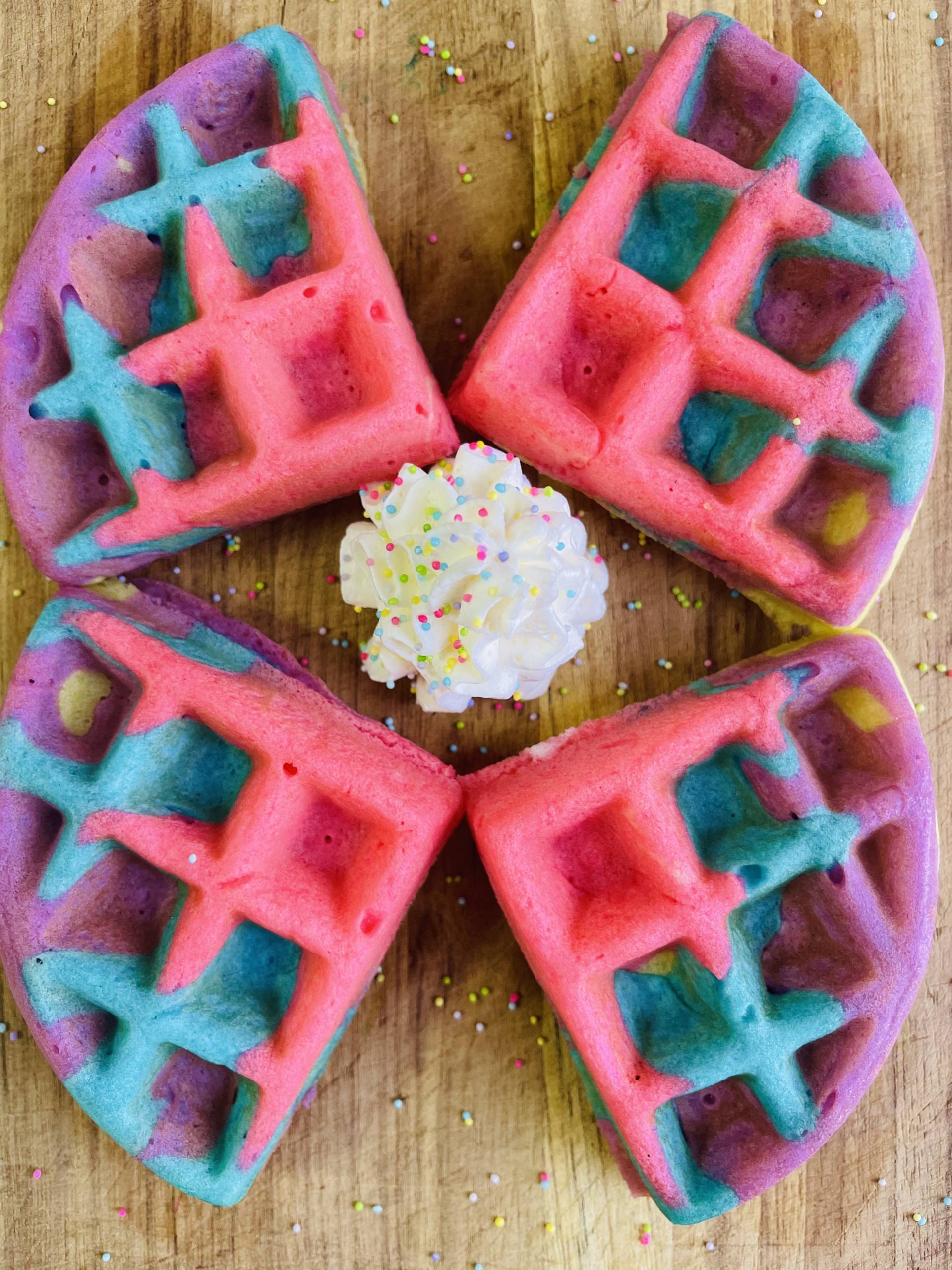 Rainbow  Waffles