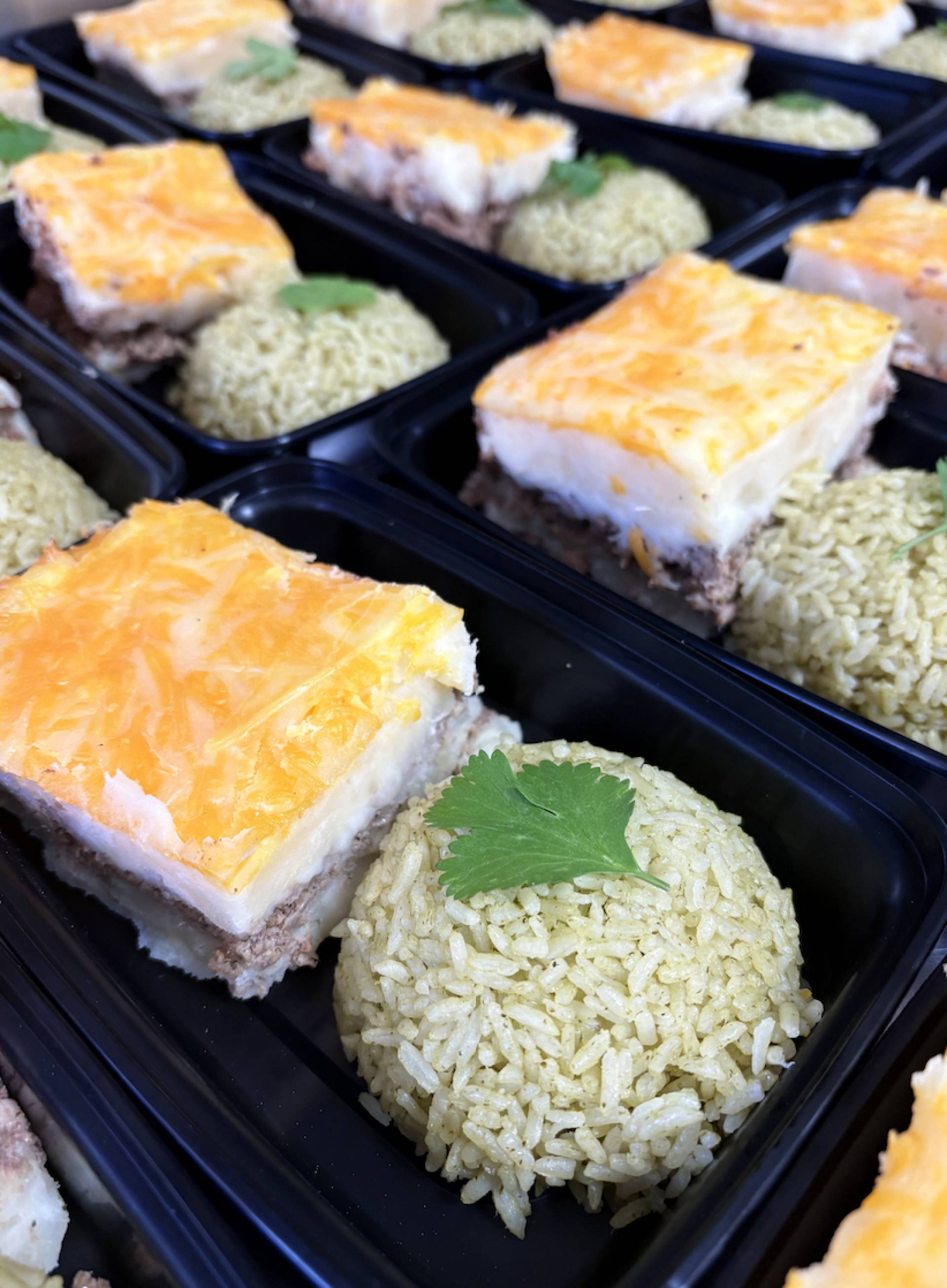 #2 Pastelón de yuca & arroz con cilantro