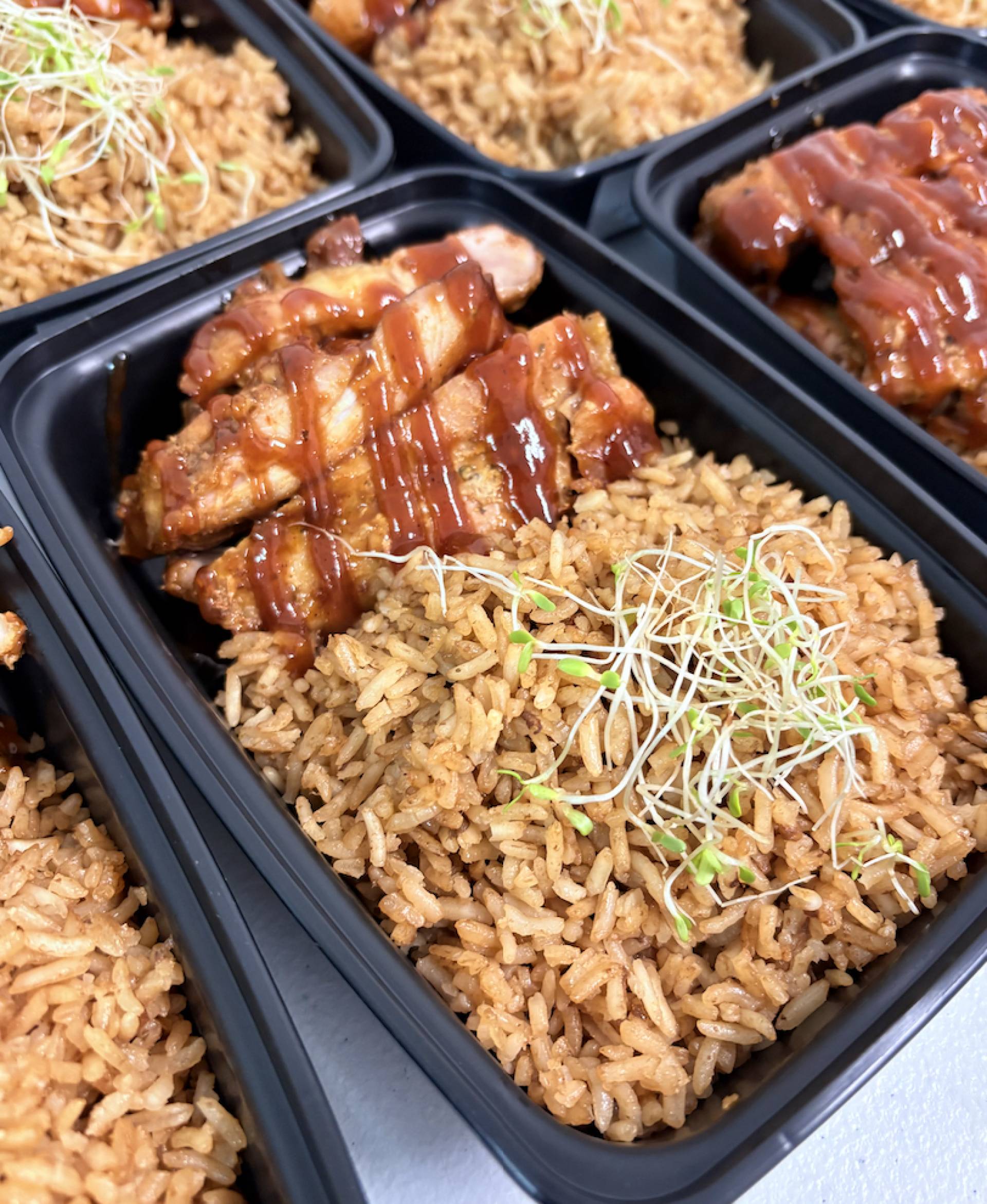 #3 Pollo BBQ  & arroz consume