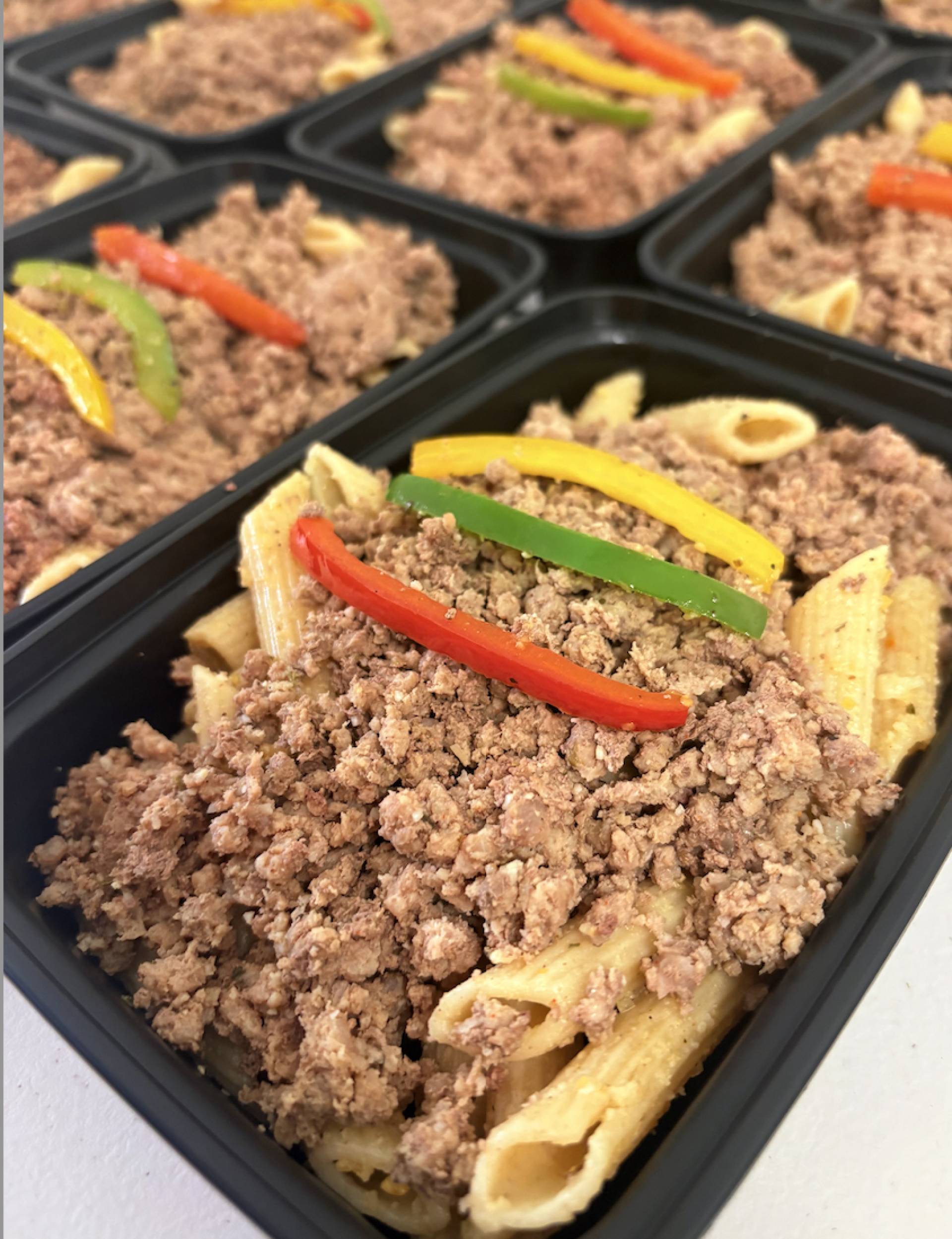 #14 Athlete: Carne molida 4oz & pasta 4oz