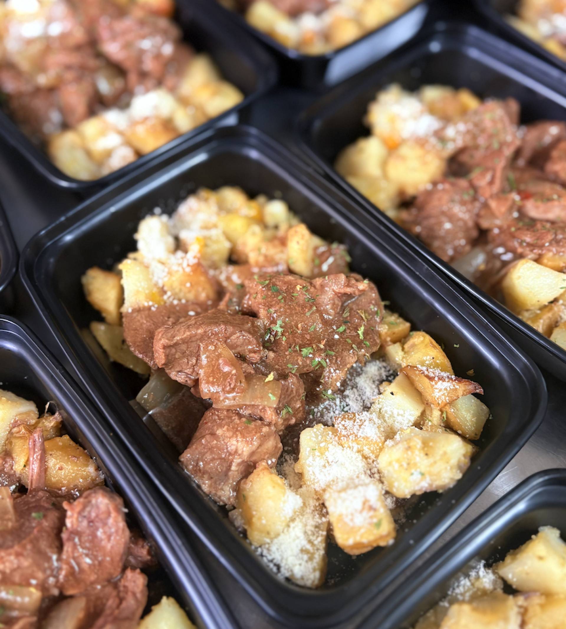 #2 Papas trufas con masitas de carne