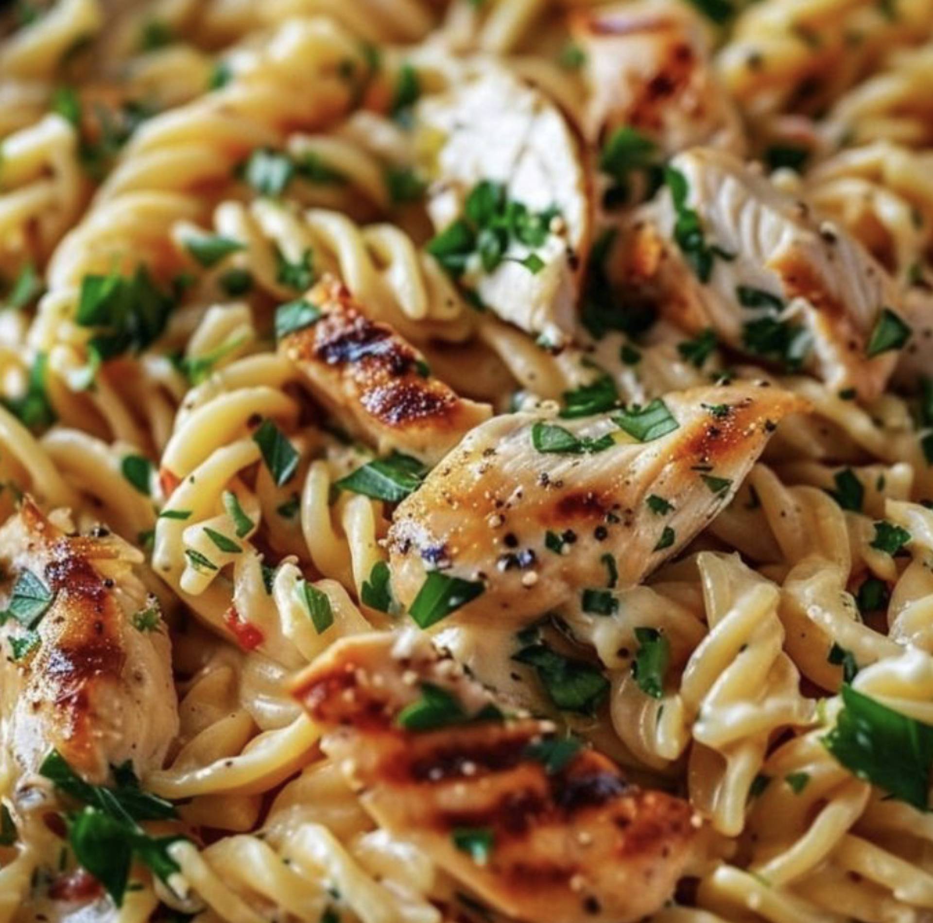 #5 Creamy honey mustard chicken pasta