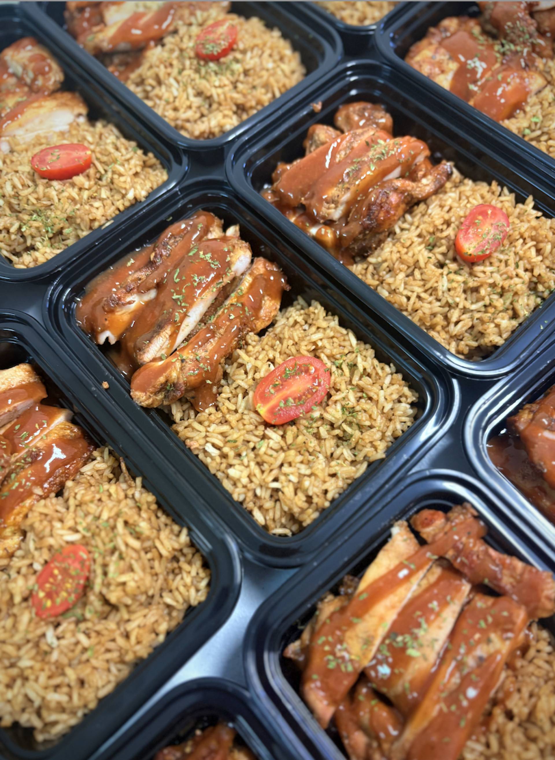 #1 Arroz con cebolla & caderas en salsa