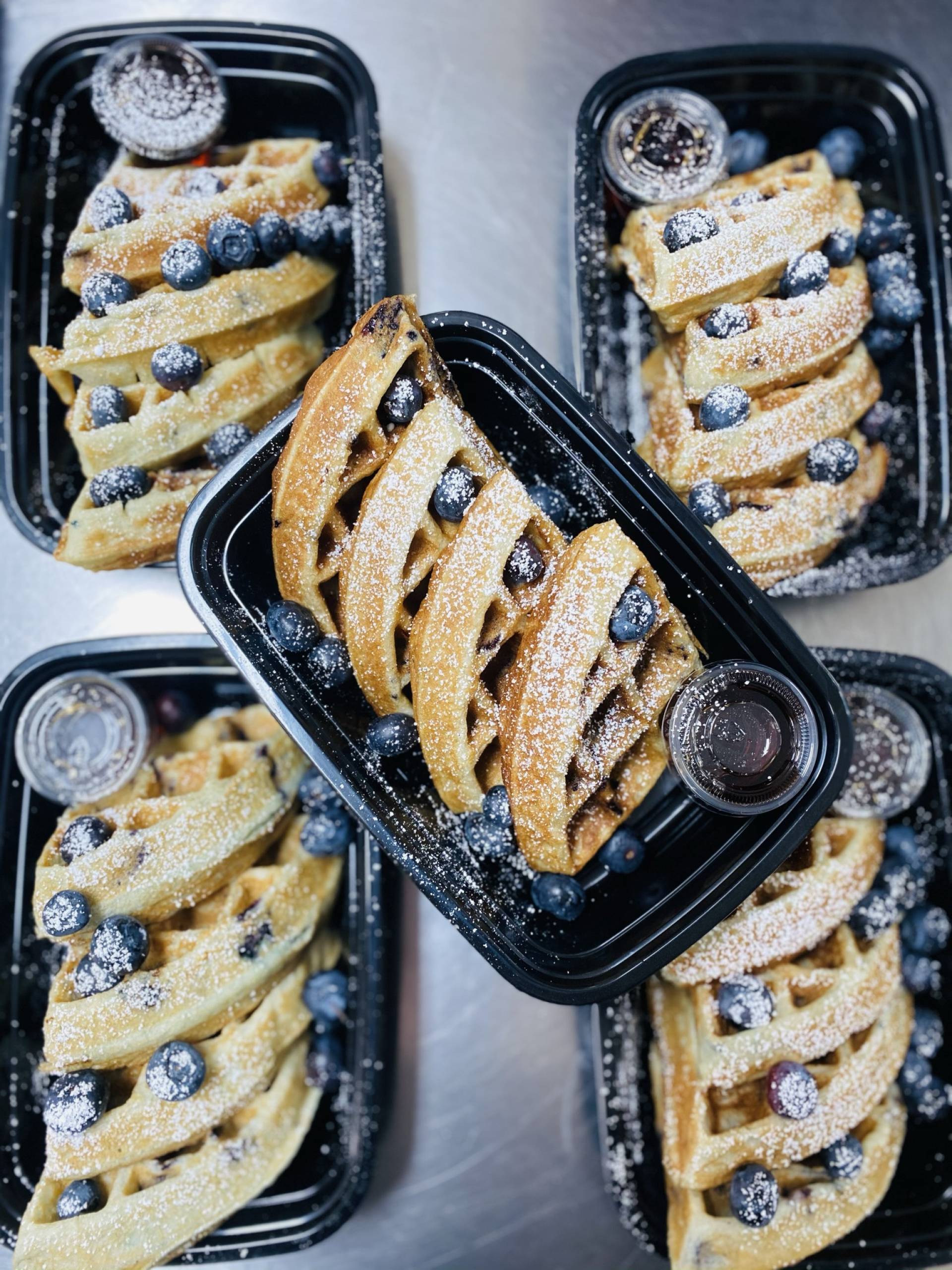 Waffles de blueberry