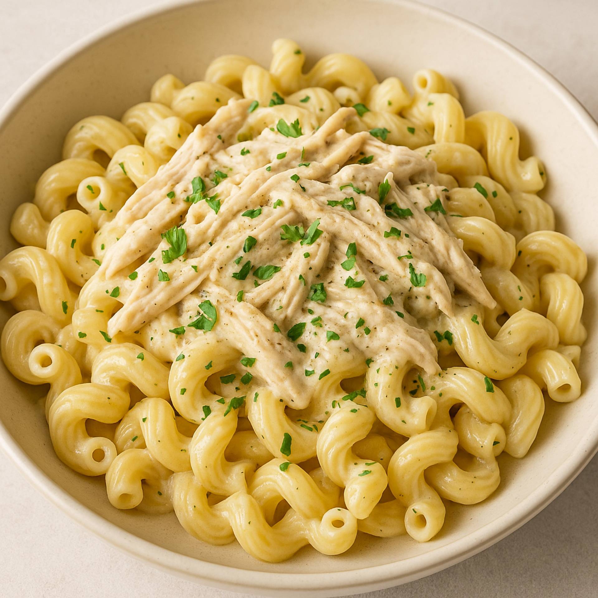 #5 Pasta con pollo en salsa butter & herbs